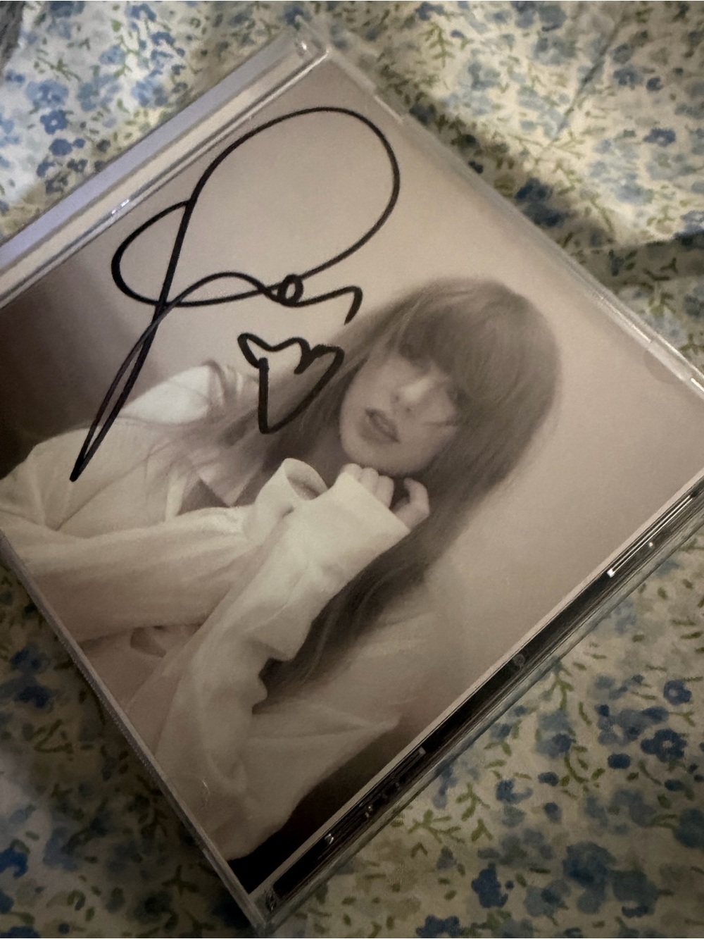 Taylor Swift Signed TTPD CD with Rare 3-Lump Error Heart
